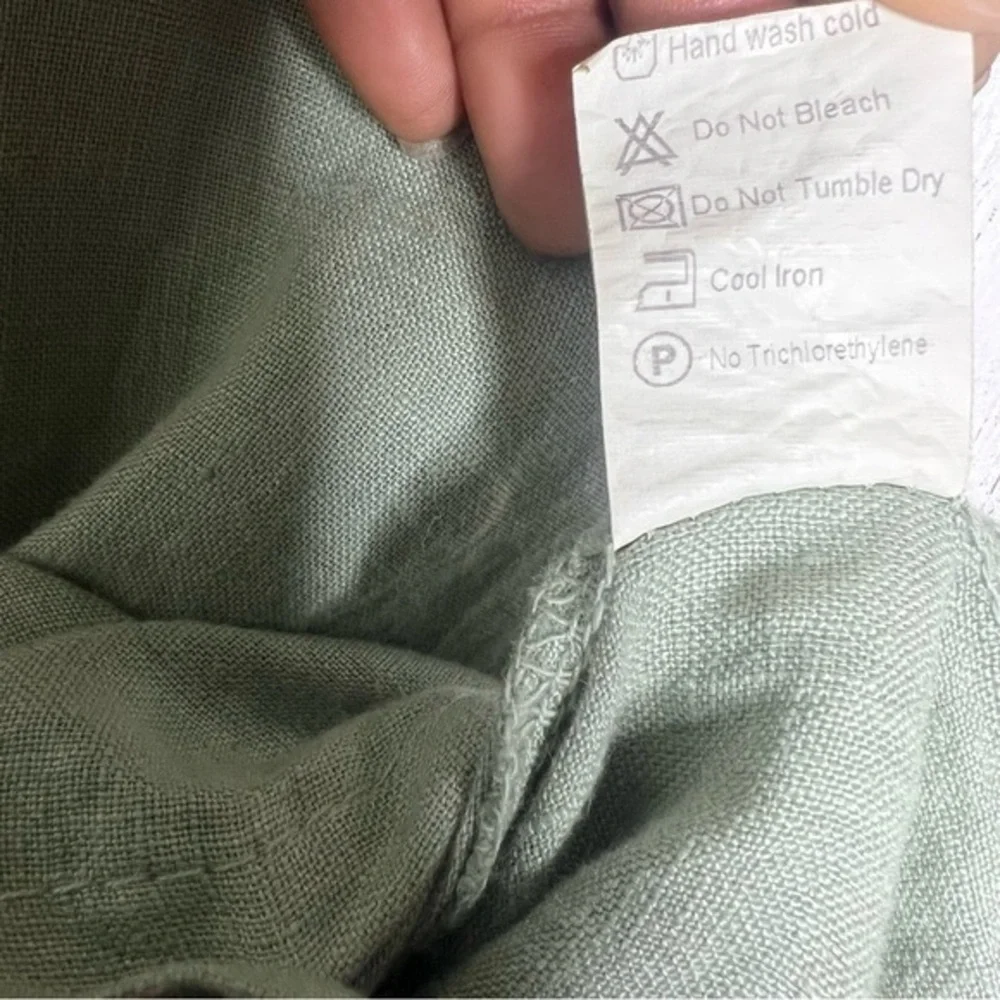 Olive Green Sleeveless Midi Dress - Picture 7 of 9